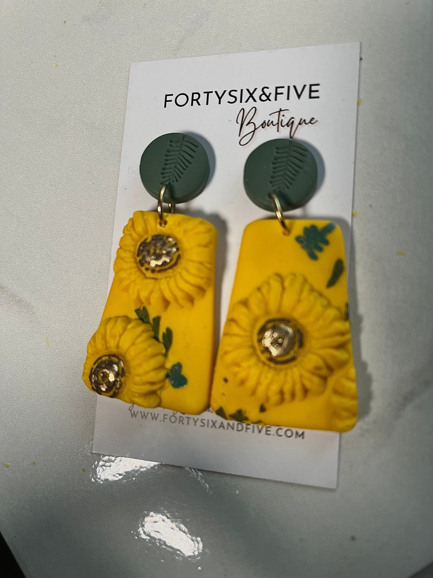Sunshine sunflower Fall Earrings 1955