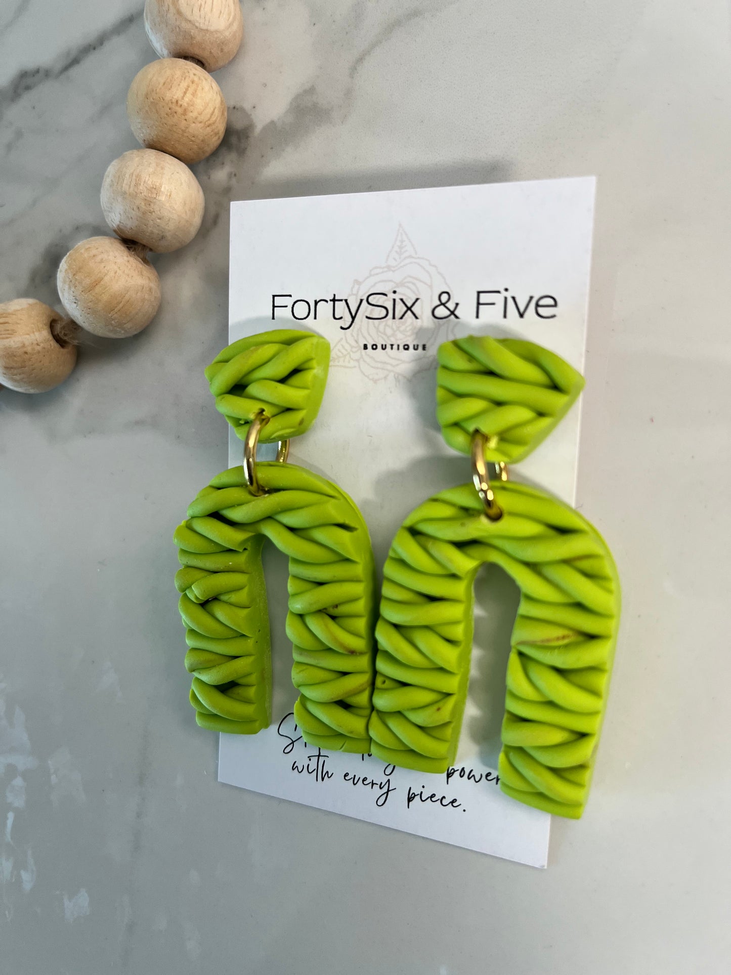 Lime green “Ava” Earrings 1955