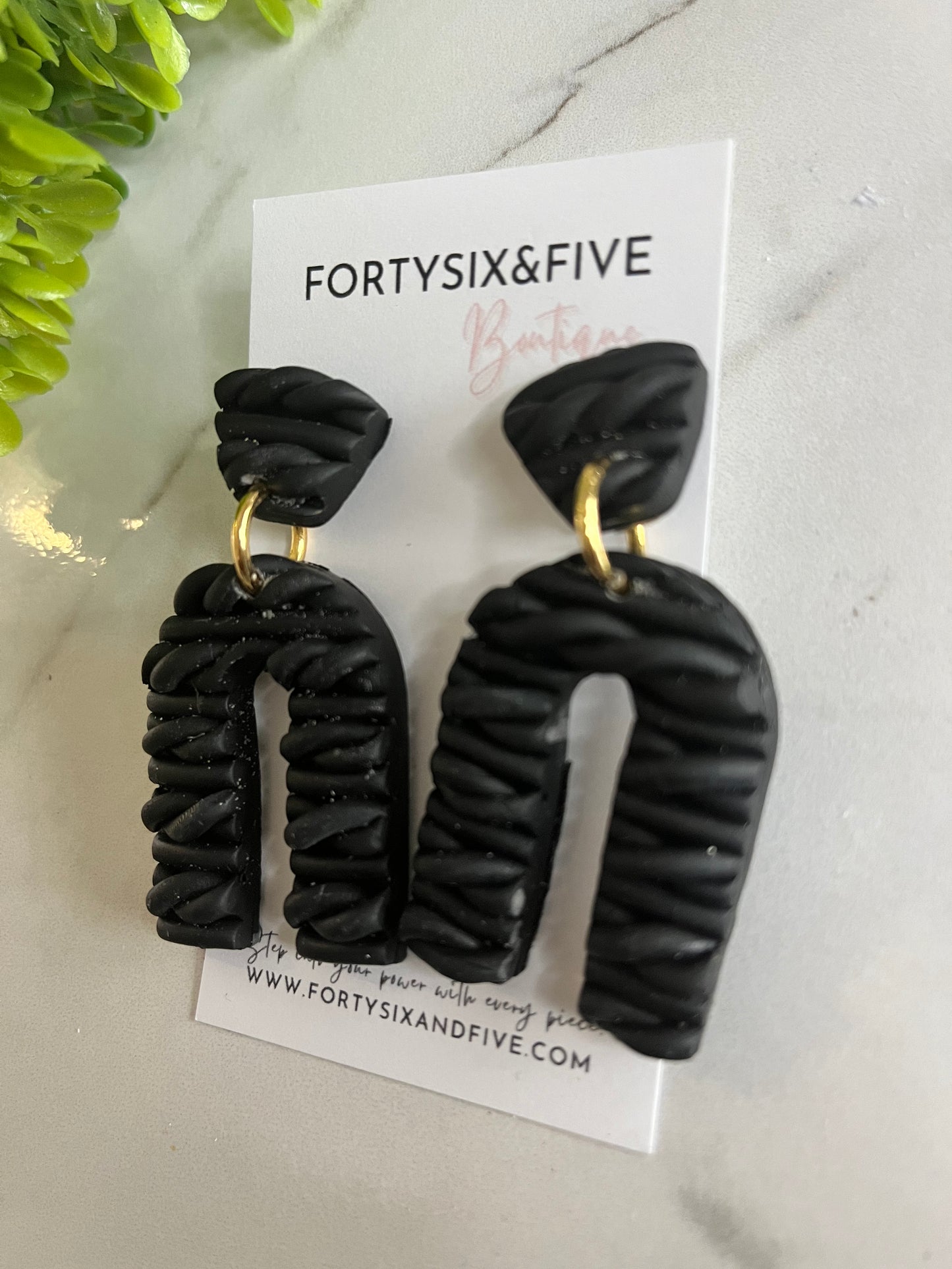 Black Ava Earrings 1955