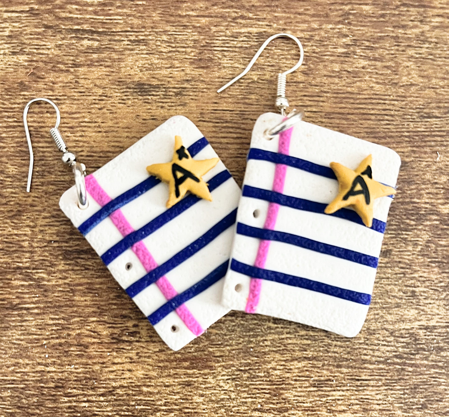 Back to School Notebook paper Dangle BTS Earrings Fall 1955