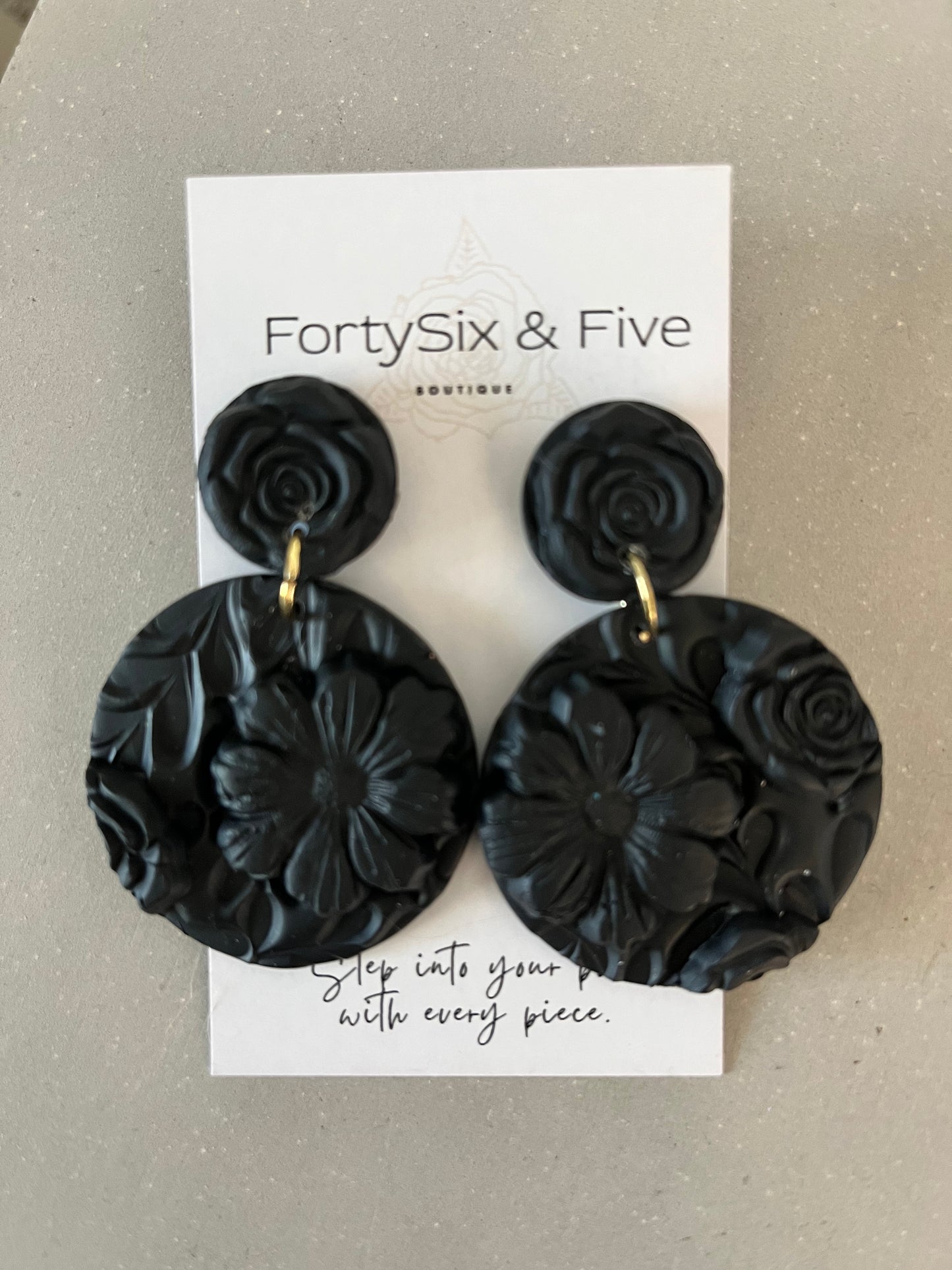 Black “Stace”Earrings 1955