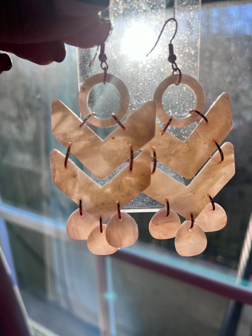 Chevron translucent Claire Dangles