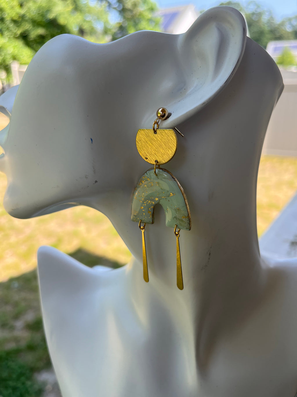 Mint Neutral Juneteenth Dangles