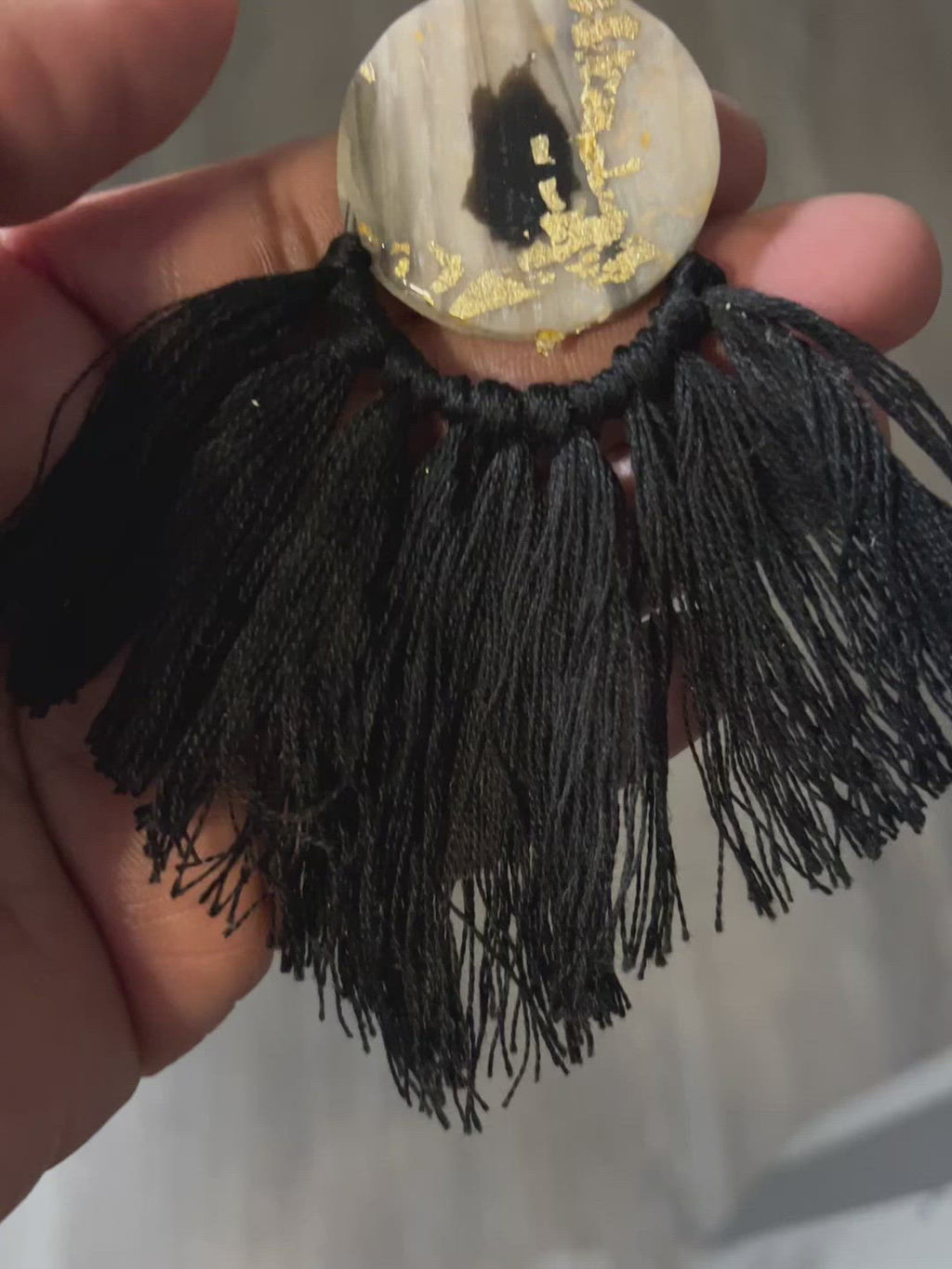 Esther Polymer Clay / Macrame Earrings
