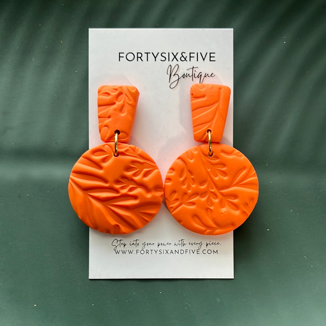Tangerine candy Earrings  1955