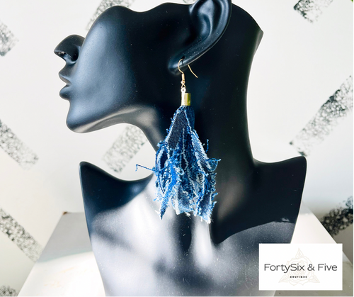 Billie Jean Denim dangle Earring 1955