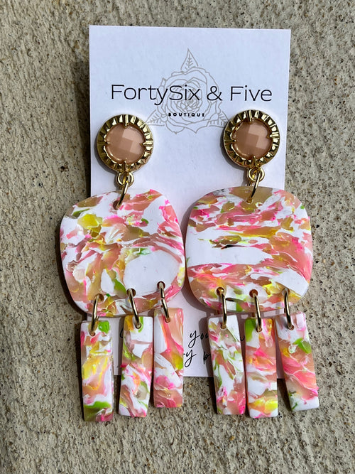 Apricot Blayne Earrings  1955