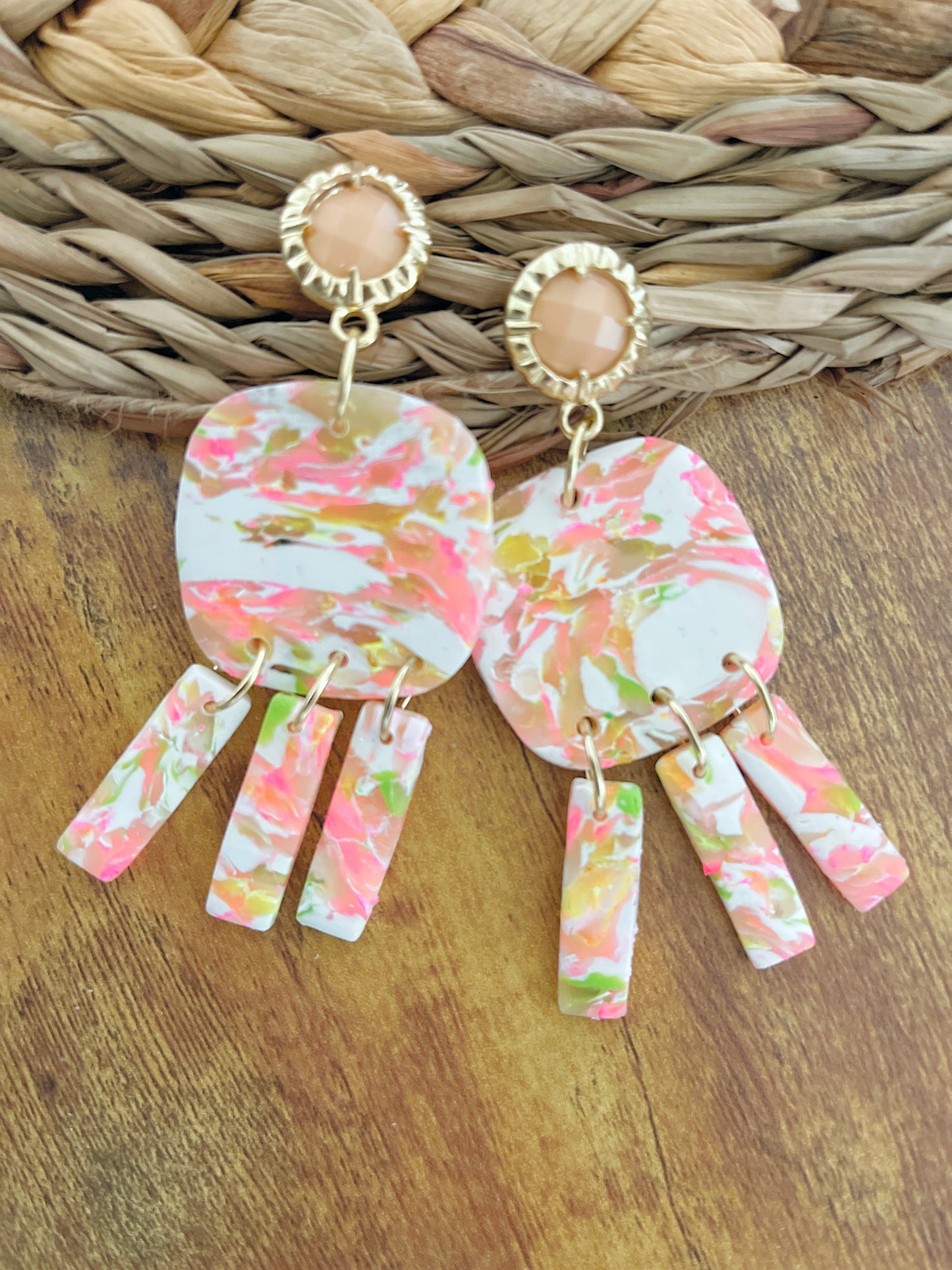 Apricot Blayne Earrings  1955