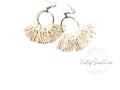 Neutal macrame earrings 1955